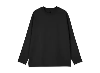 DESCENTE ALLTERRAIN Stretch Twill Long Sleeve T-Shirt "Smoke Black"