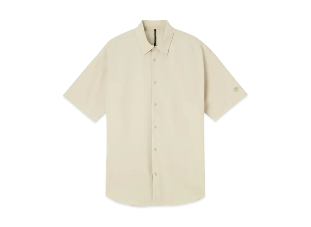 DESCENTE ALLTERRAIN Solotex Half Sleeve Regular Collar Shirt "Gray Beige"
