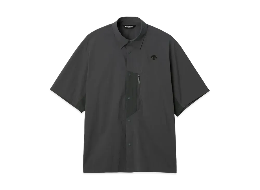 DESCENTE ALLTERRAIN Windshell Half Sleeve Shirt "Charcoal"