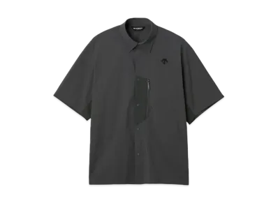 DESCENTE ALLTERRAIN Windshell Half Sleeve Shirt "Charcoal"