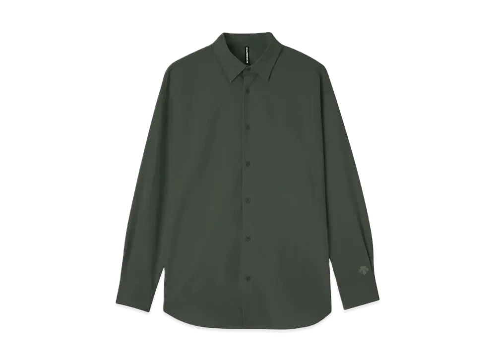 DESCENTE ALLTERRAIN Solotex Long Sleeve Regular Collar Shirt "Slate Forest"