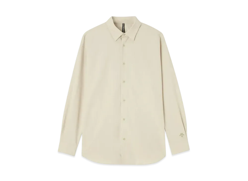DESCENTE ALLTERRAIN Solotex Long Sleeve Regular Collar Shirt "Gray Beige"