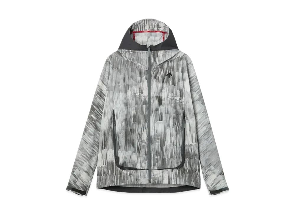 DESCENTE ALLTERRAIN Windshell Hoodie "Gray Print"