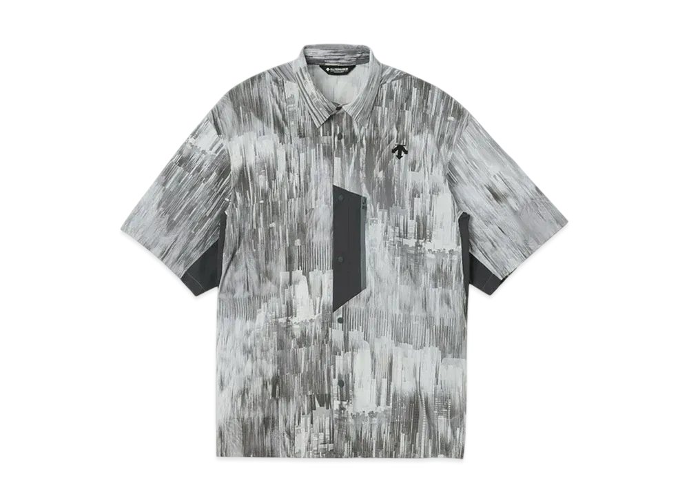 DESCENTE ALLTERRAIN Windshell Half Sleeve Shirt "Gray Print"