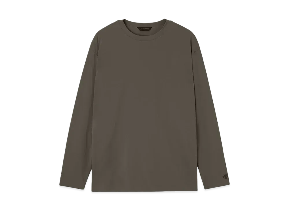 DESCENTE ALLTERRAIN Double Tailoring Crew Neck Shirt "Asphalt Gray"