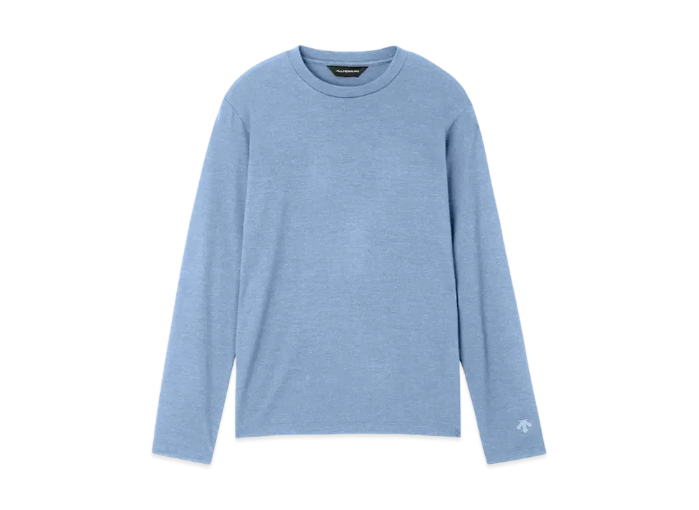 DESCENTE ALLTERRAIN Wool Mix Long Sleeve T-Shirt "Aquamarina"