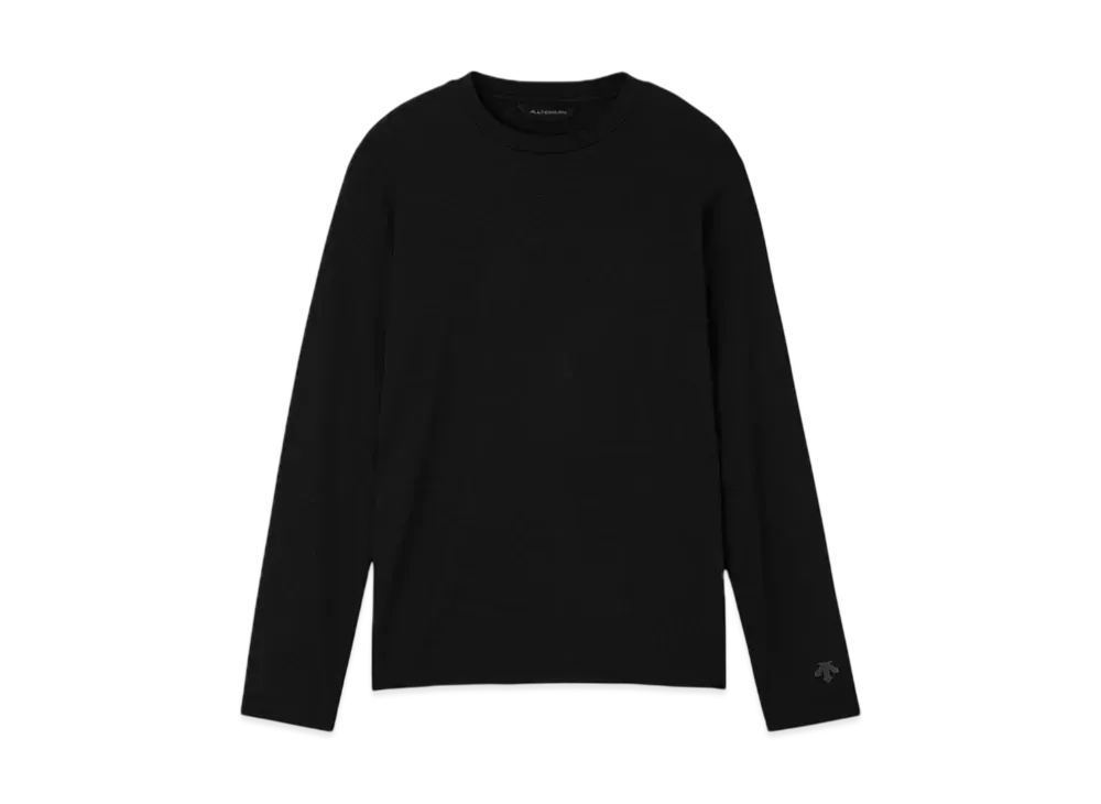 DESCENTE ALLTERRAIN Wool Mix Long Sleeve T-Shirt "Black"