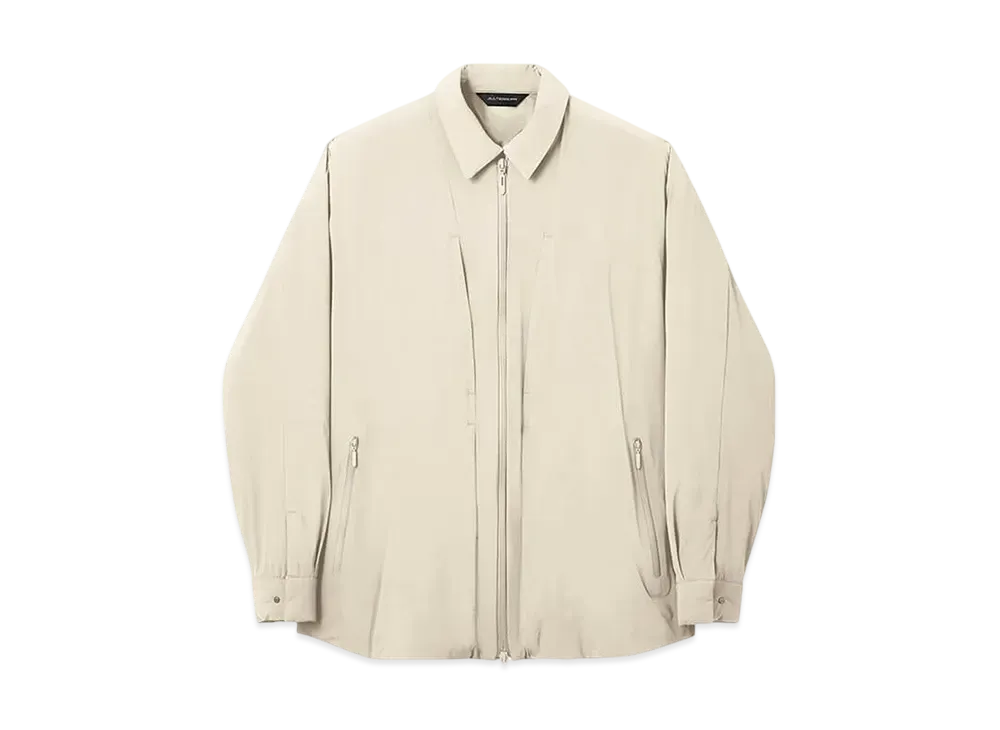 DESCENTE ALLTERRAIN Insulated Lightweight Long Sleeve Shirt Jacket "Gray Beige"