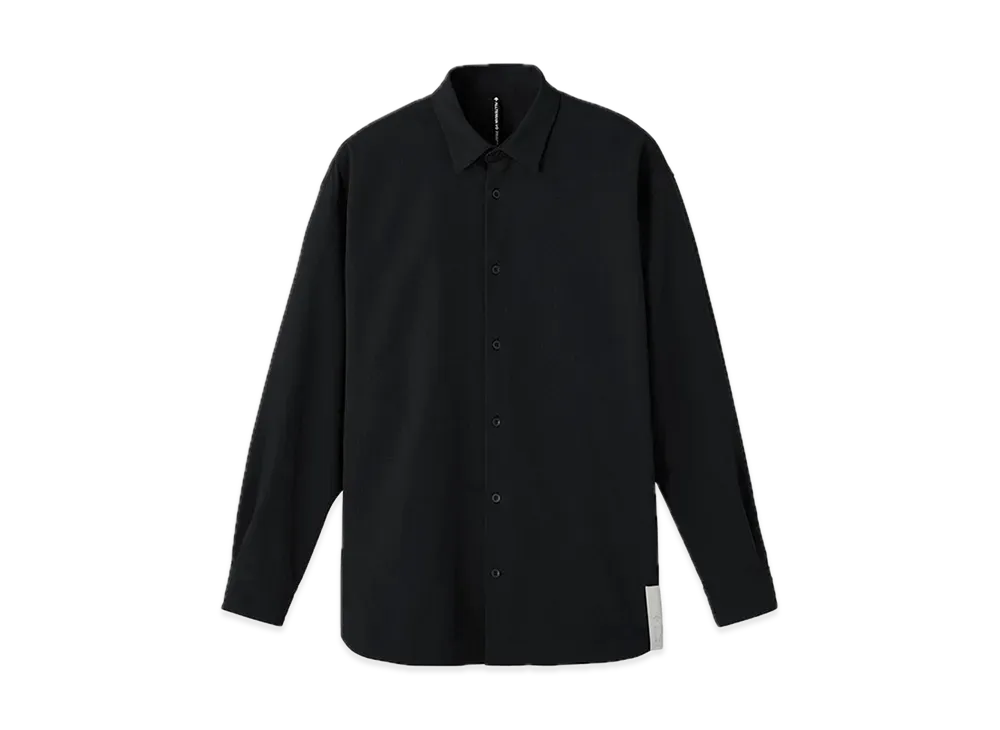 DESCENTE ALLTERRAIN Storm Fleece Long Sleeve Regular Collar Shirt "Graphite Navy"