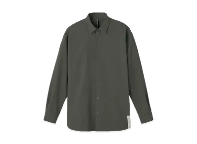 DESCENTE ALLTERRAIN Storm Fleece Long Sleeve Regular Collar Shirt "Charcoal"