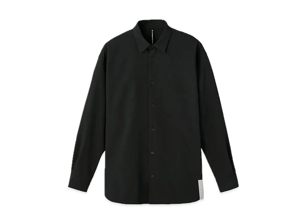 DESCENTE ALLTERRAIN Storm Fleece Long Sleeve Regular Collar Shirt "Smoke Black"