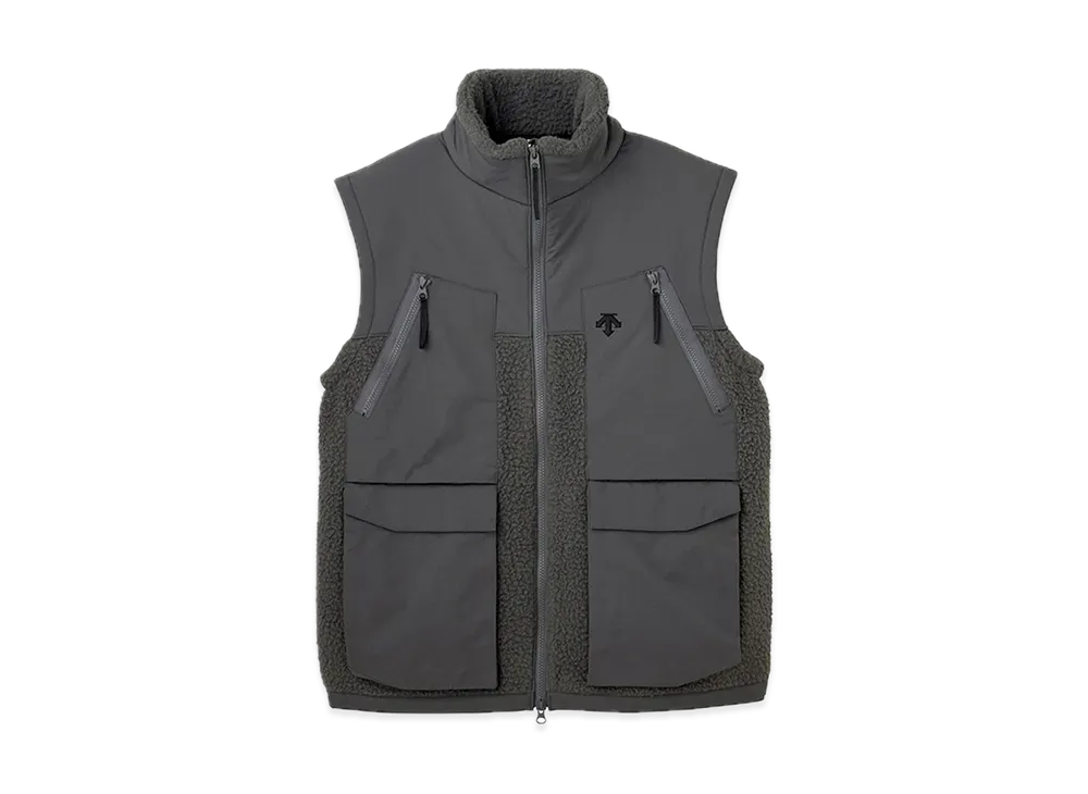 DESCENTE ALLTERRAIN Shaggy Boa Fleece Vest "Charcoal"