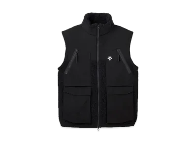 DESCENTE ALLTERRAIN Shaggy Boa Fleece Vest "Black"