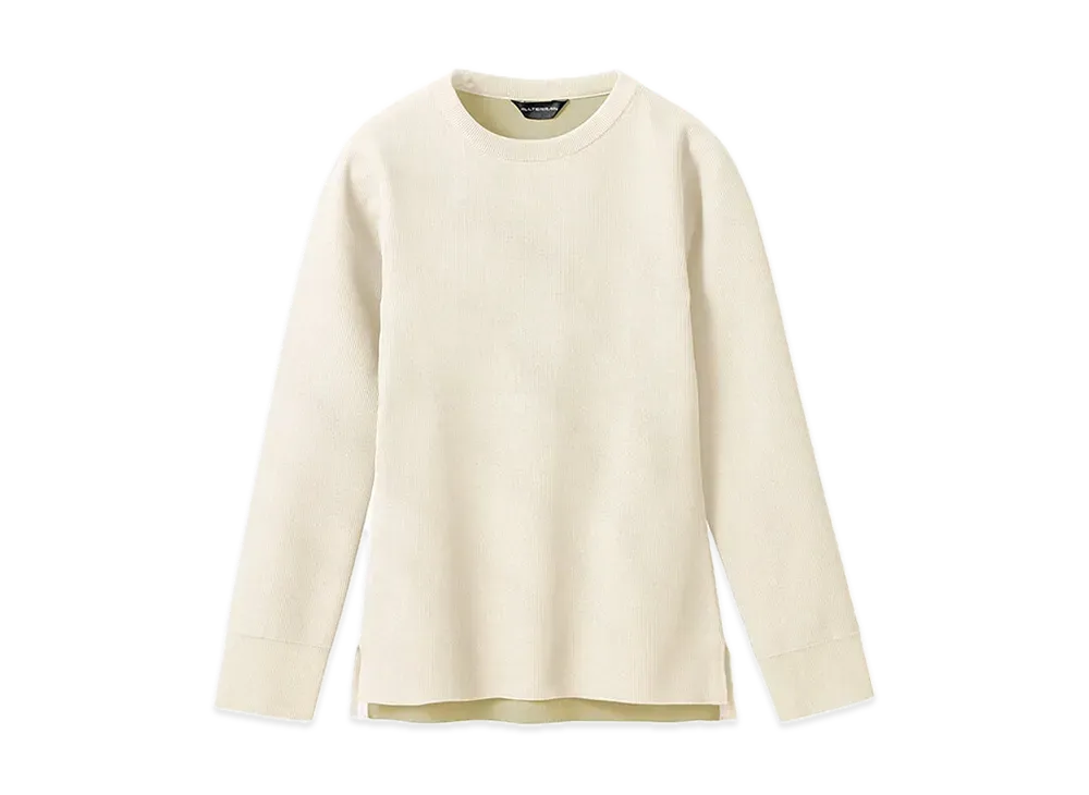 DESCENTE ALLTERRAIN Fusion Knit Crew Neck T-Shirt "Ecru White"