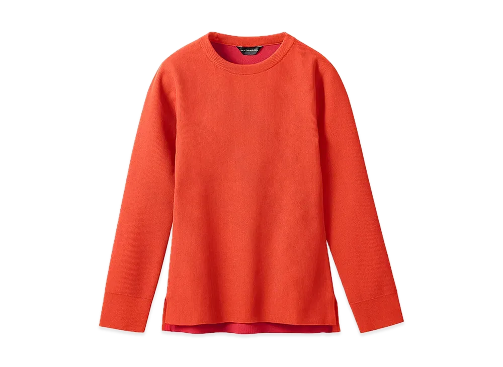 DESCENTE ALLTERRAIN Fusion Knit Crew Neck T-Shirt "Flame Red"