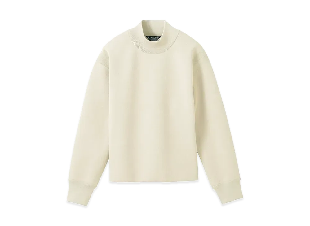 DESCENTE ALLTERRAIN Fusion Knit Crew Neck Sweatshirt "Ecru White"