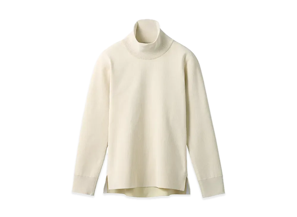 DESCENTE ALLTERRAIN Fusion Knit High Neck T-Shirt "Ecru White"