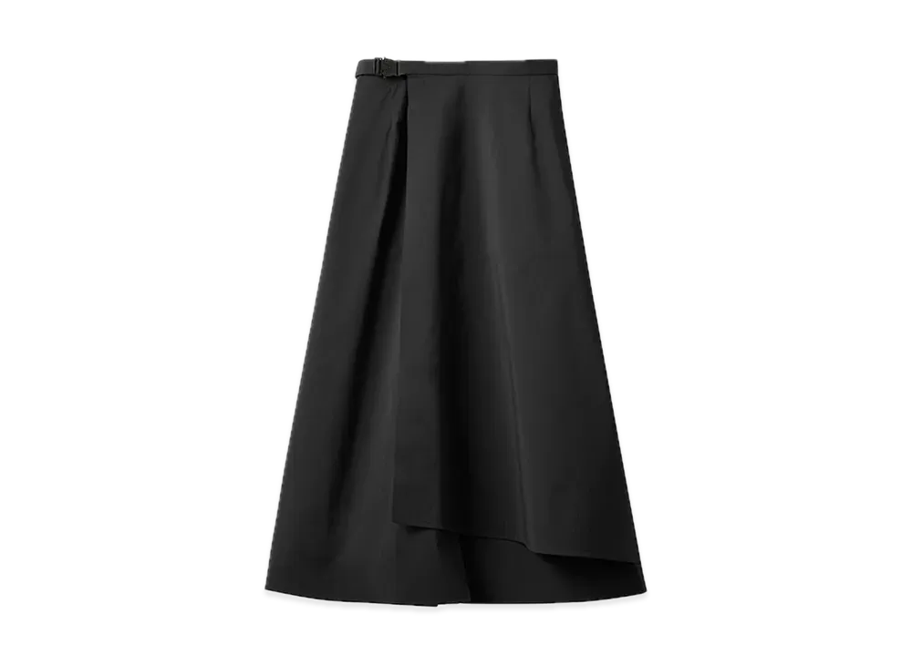 DESCENTE ALLTERRAIN Wool Mix Wrap Skirt "Black"