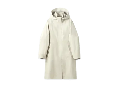 DESCENTE ALLTERRAIN Waterproof Long Shell Jacket "Ecru White"