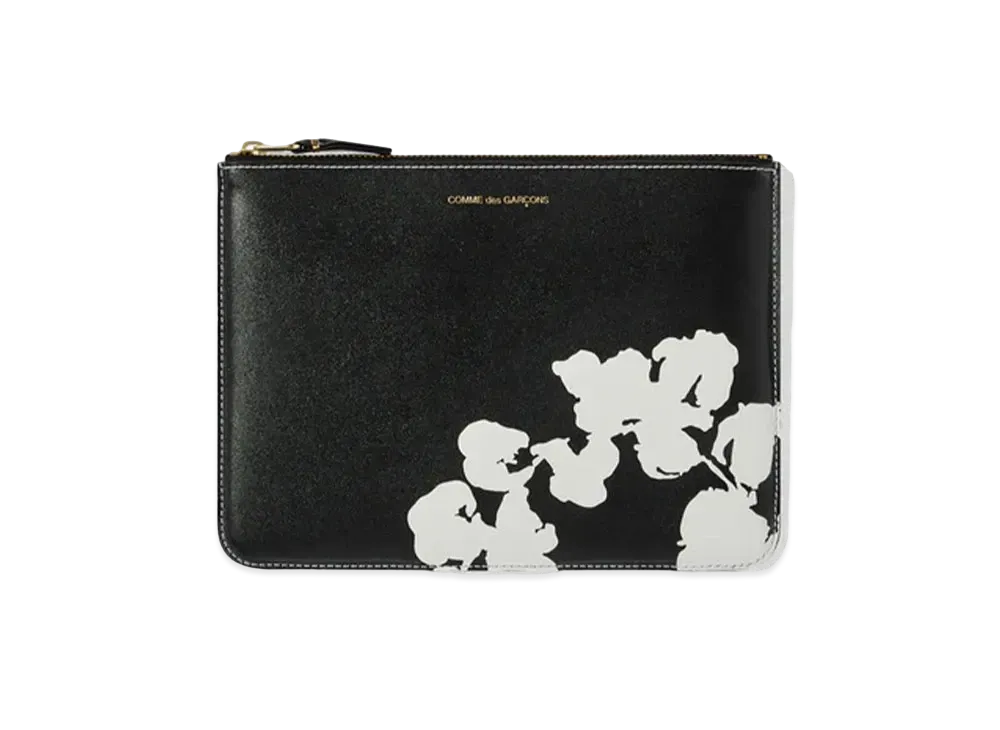 DENIM TEARS x CDG Wreath Zip Pouch "Black"