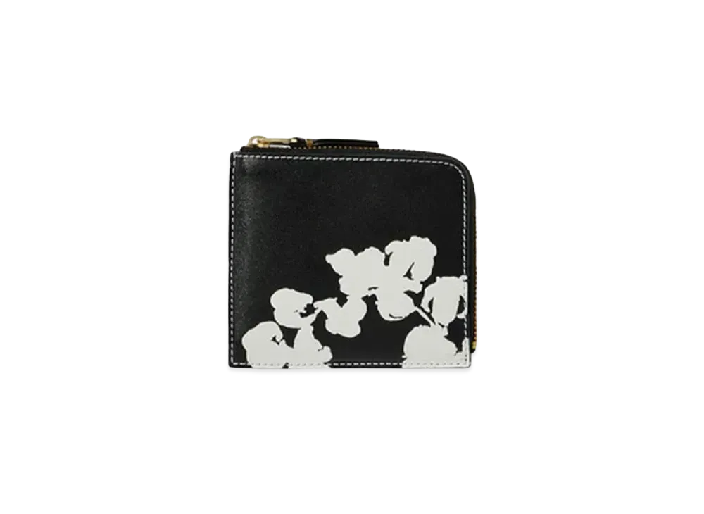 DENIM TEARS x CDG Wreath Zip Around Wallet "Black"