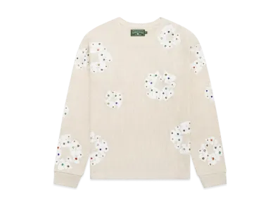 DENIM TEARS Rhinestone Cotton Wreath Thermal "Oatmeal"