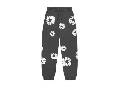 DENIM TEARS Rhinestone Cotton Wreath Sweatpants "Vintage Black"