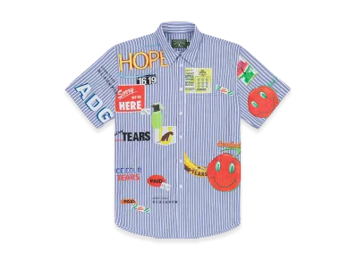 DENIM TEARS Sweet Corner Short Sleeve Shirt "Blue"