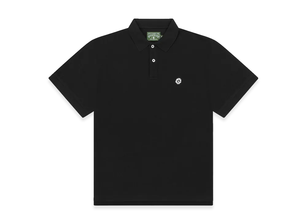 DENIM TEARS Peace Wreath Polo "Black"