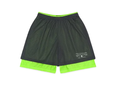 DENIM TEARS ADG Double Layer Mesh Shorts "Grey/Lime"