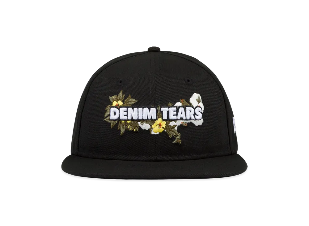 DENIM TEARS x New Era Floral Logo Cap "Black"