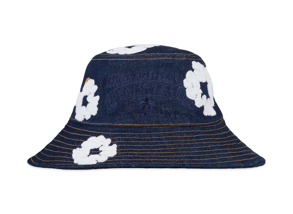 DENIM TEARS Denim Cotton Wreath Bucket Hat 