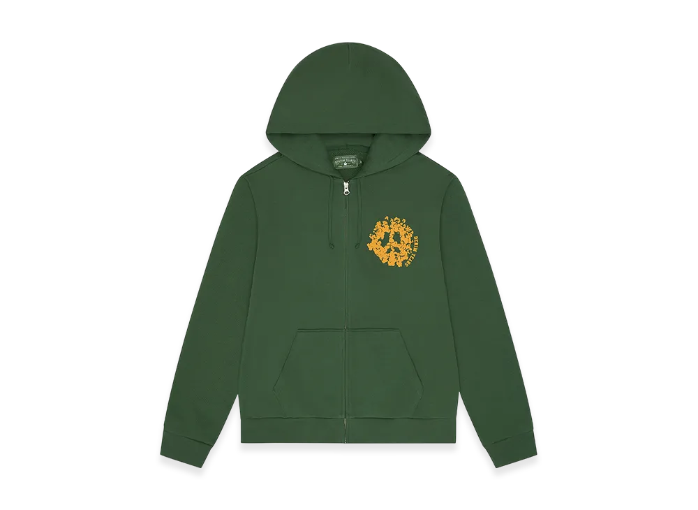 DENIM TEARS Denim University Zip Hoodie "Green"