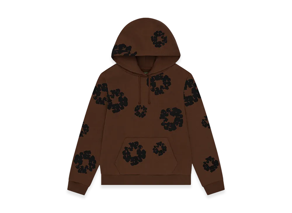 DENIM TEARS Black Cotton Wreath Hoodie "Brown"