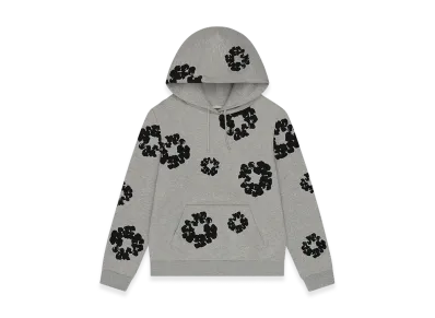 DENIM TEARS Black Cotton Wreath Hoodie "Grey"