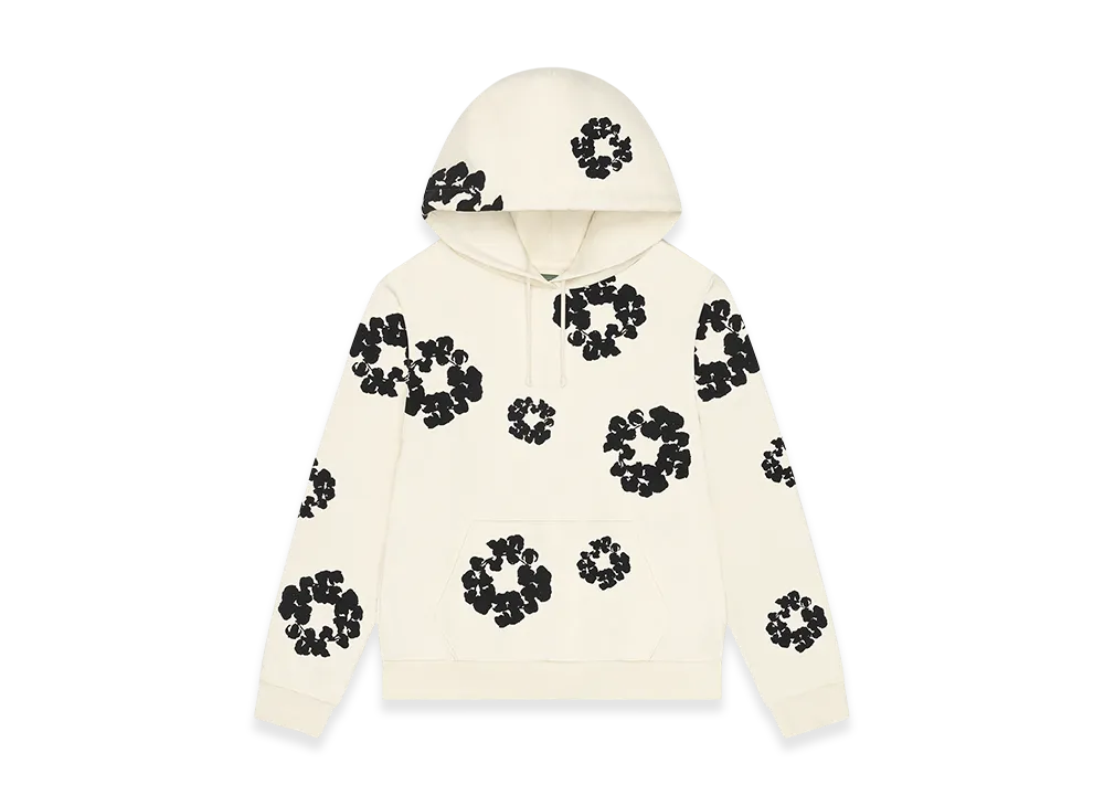 DENIM TEARS Black Cotton Wreath Hoodie "Oatmeal"