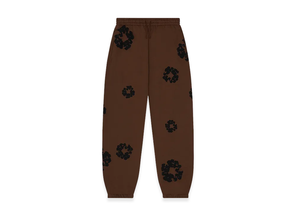 DENIM TEARS Black Cotton Wreath Sweatpants Purple "Brown"