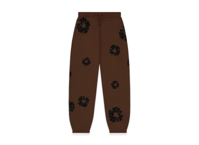 DENIM TEARS Black Cotton Wreath Sweatpants Purple "Brown"