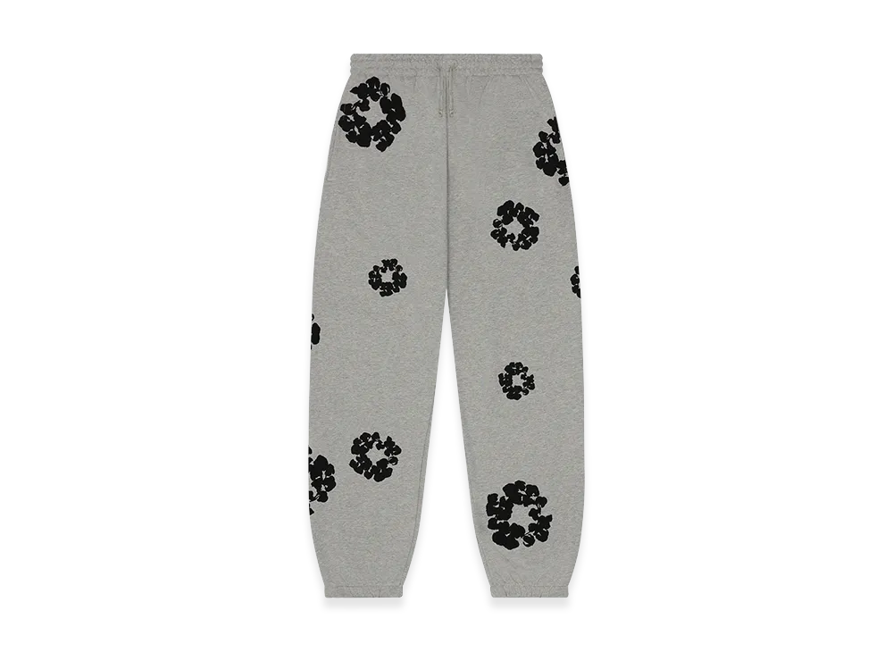 DENIM TEARS Black Cotton Wreath Sweatpants Purple "Grey"