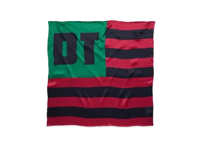 DENIM TEARS DT Flag Silk Scarf "Red/Green"