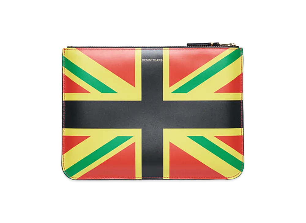 DENIM TEARS Windrush Zip Pouch "Red/Green"