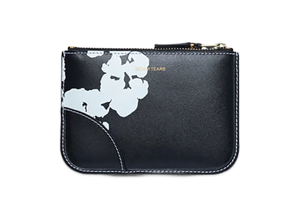 DENIM TEARS Cotton Wreath Zip Pouch "Black"