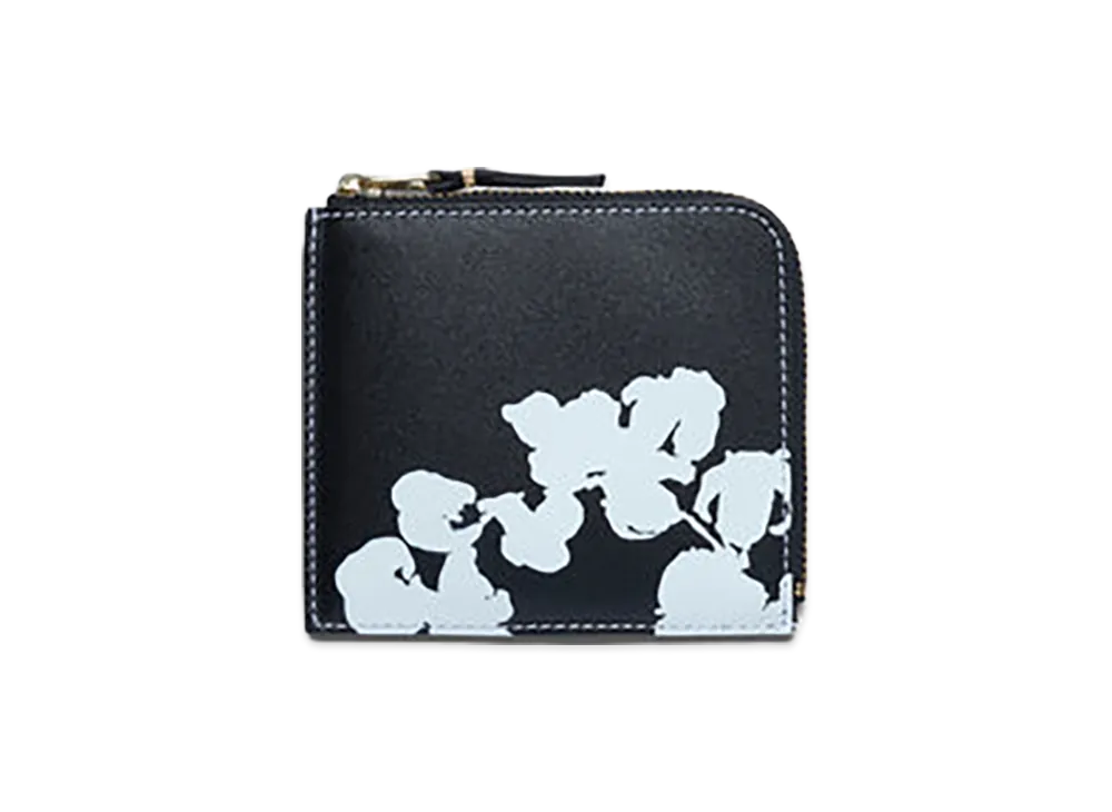 DENIM TEARS Cotton Wreath Zip Around Wallet "Black"