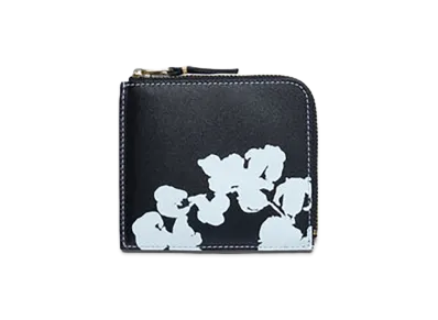 DENIM TEARS Cotton Wreath Zip Around Wallet "Black"