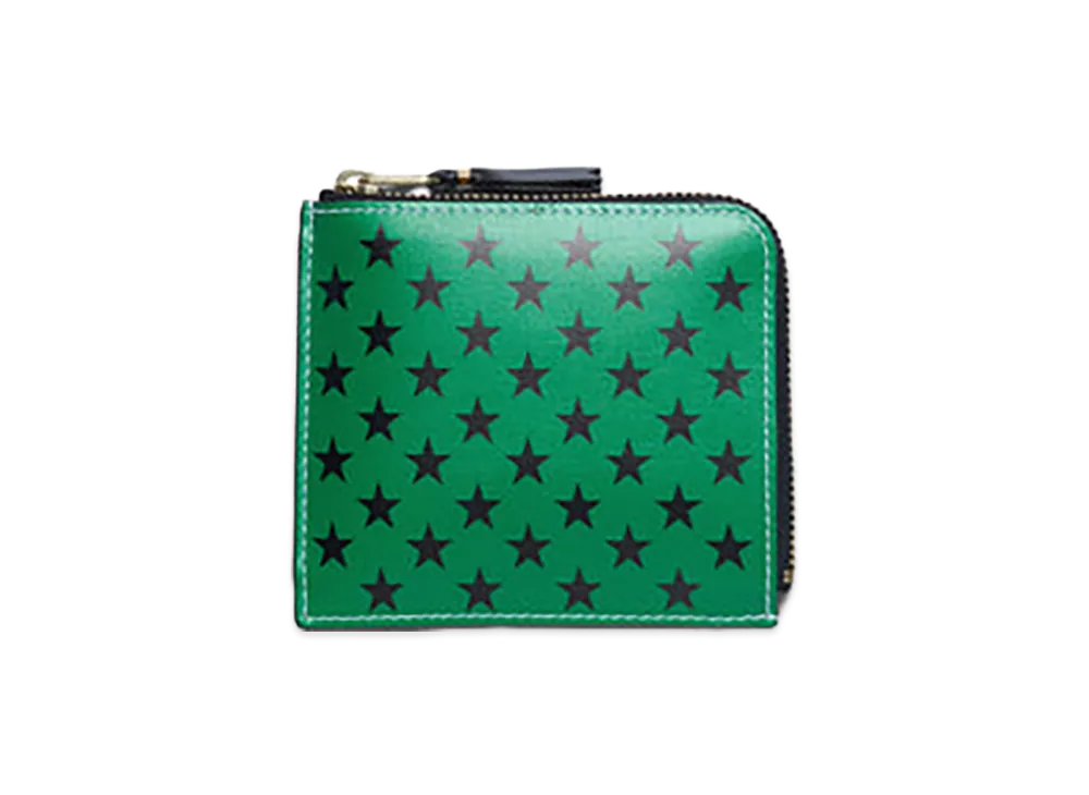 DENIM TEARS Pan-African American Flag Zip Around Wallet "Green"