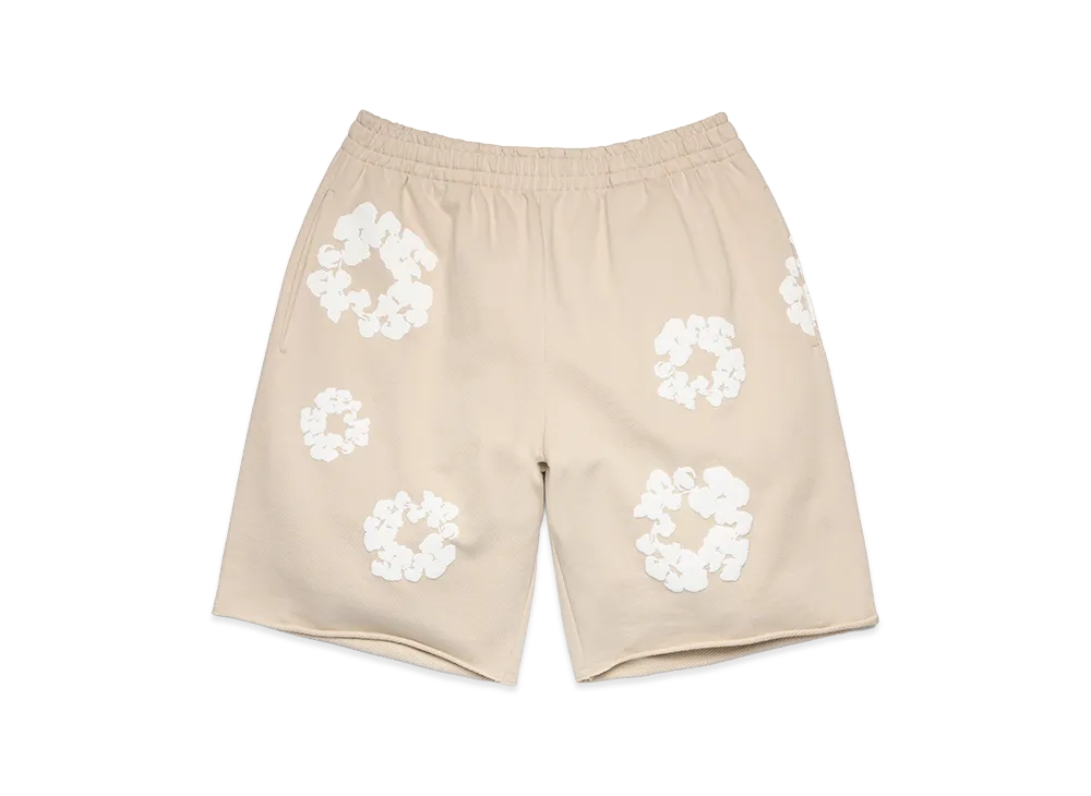 DENIM TEARS Cotton Wreath Sweatshorts "Cream"