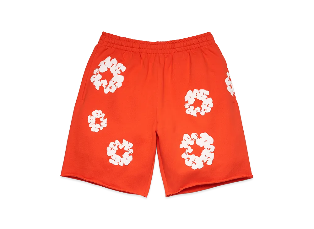 DENIM TEARS Cotton Wreath Sweatshorts "Dark Orange"