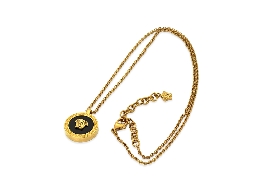 Versace Medusa Pendant "Yellow Gold/Black"