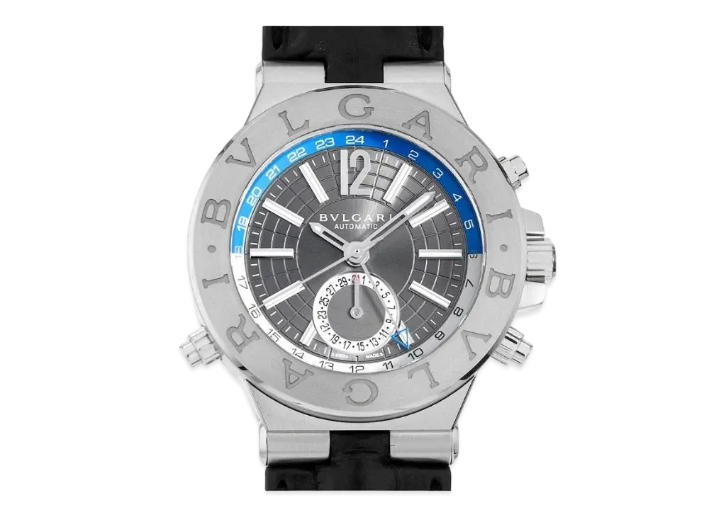 BVLGARI Diagono GMT "Gray/Stainless Steel/Black"