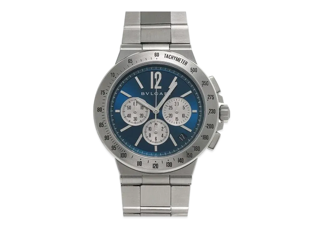 BVLGARI Diagono Velocissimo Chronograph "Blue/Stainless Steel/Silver"